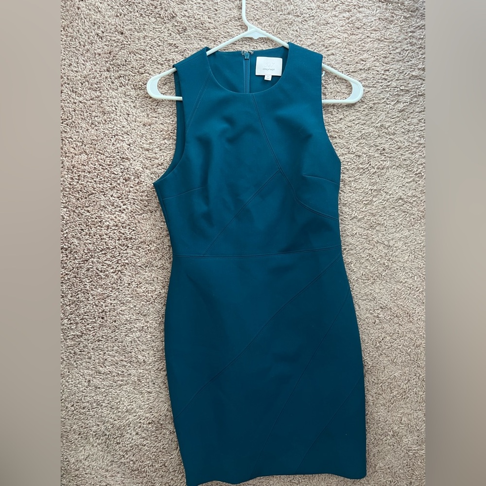 Cinq à Sept Solstice Dress in Green Topaz